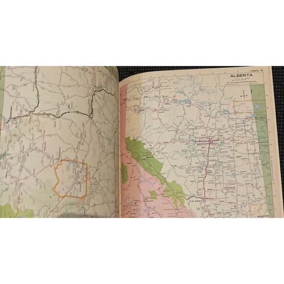 Road Atlas Travel Guide 1979 Rand McNally Montgomery Ward Tires Auto Service Ad - Picture 4 of 7